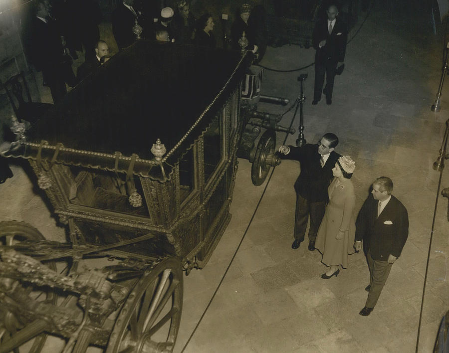 State Visit To Portugal. Queen Visits Coach Museum #2 Photograph by Retro Images Archive