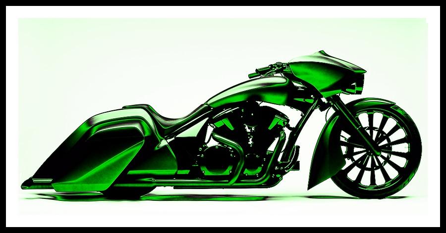 Stateliner Slammer Honda Concept Bike #2 Digital Art by Maciek Froncisz