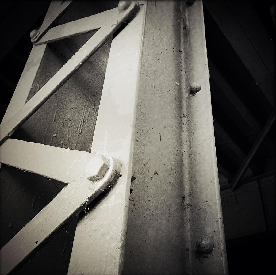 Abstract Photograph - Steel girder #2 by Les Cunliffe