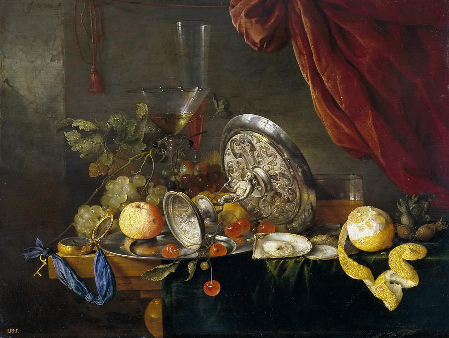 Still Life #3 Painting by Cornelis de Heem