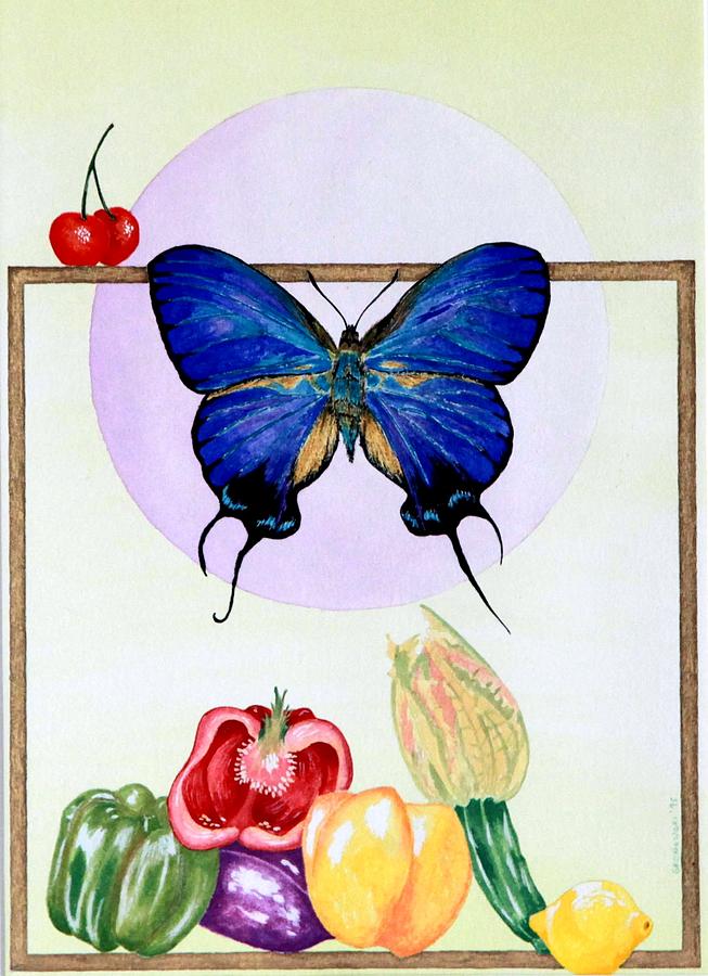 Still Life with Moth #2 Painting by Thomas Gronowski