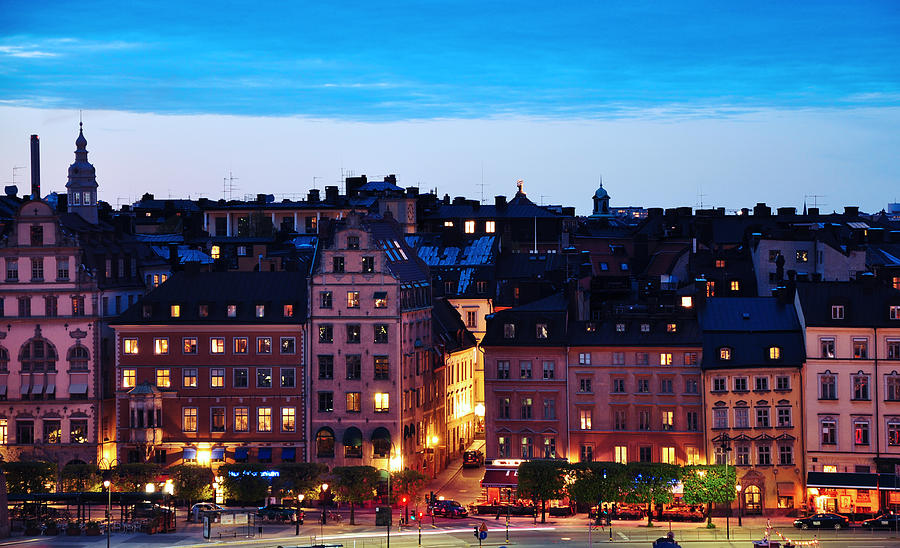 Stockholm by night #2 Photograph by Nick Barkworth