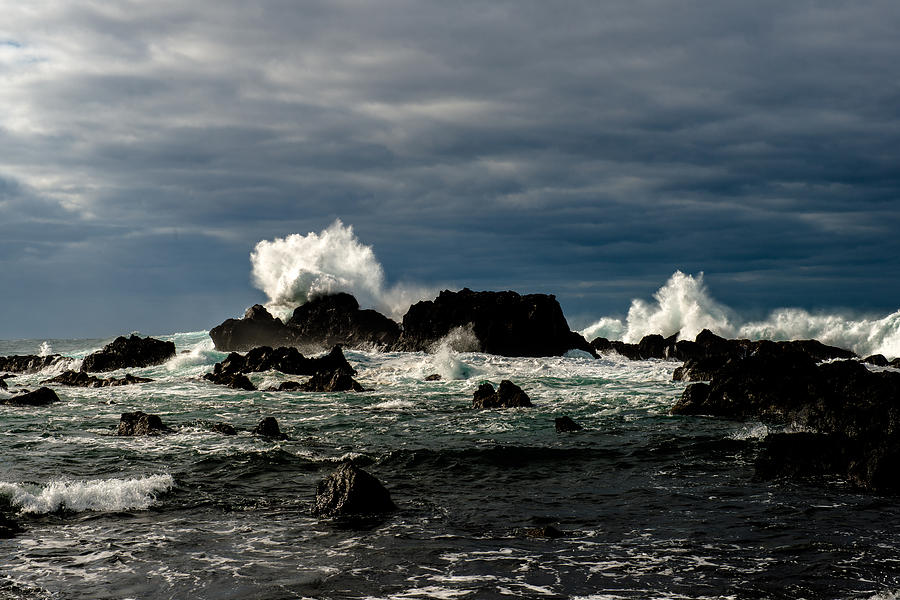 Stormy Seas And Spray Under Dark Skies  #2 Photograph by Joseph Amaral
