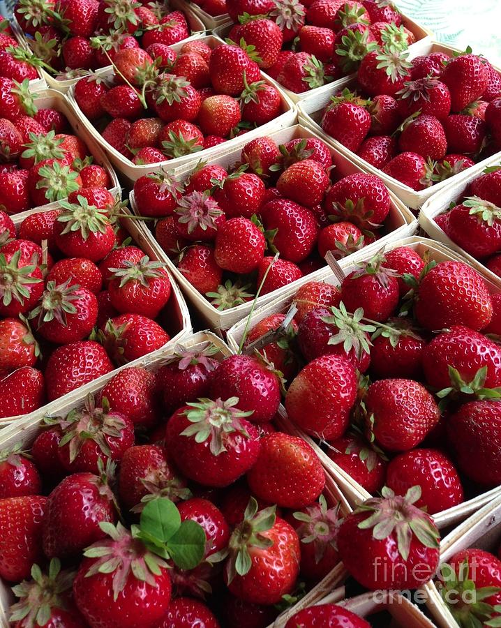 Strawberry Photograph - Strawberries  by Arelys Jimenez