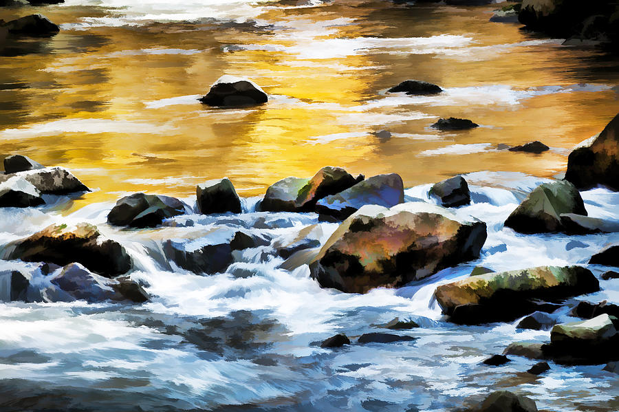 Stream Great Smoky Mountains Painted #5 Photograph by Rich Franco