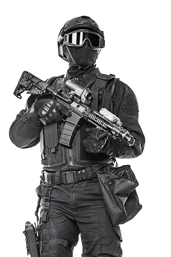 Studio Shot Of Swat Operator Photograph by Oleg Zabielin - Fine Art America