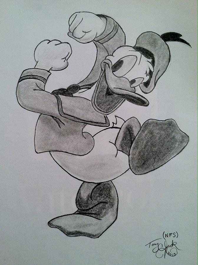 donald duck drawings step by step