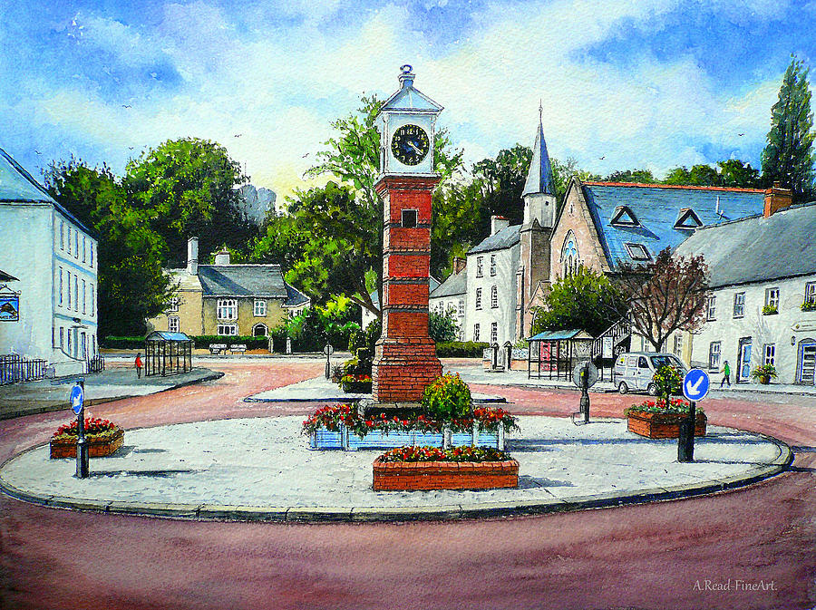 Summer in the square #2 Painting by Andrew Read