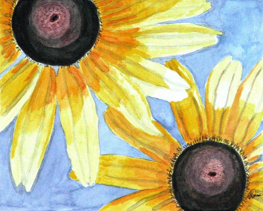 Summer Susans Painting by Angela Davies