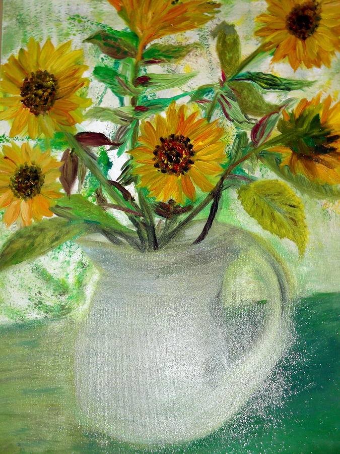 Flower Painting - Sunflower by Janet Herbert