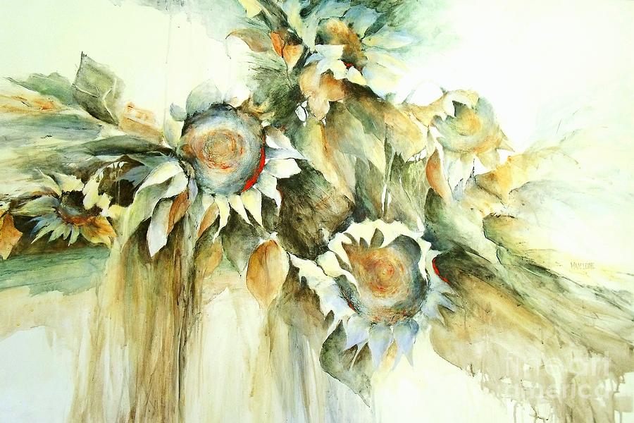 Flower Painting - Sunflowers V by Madeleine Holzberg