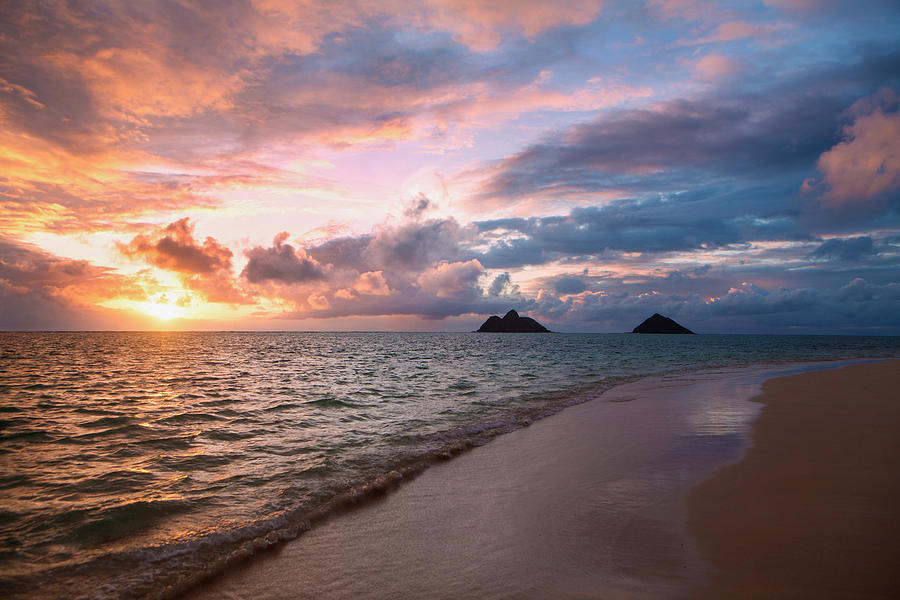Sunrise At Lanikai Beach  Kailua #2 Photograph by Tomas del Amo