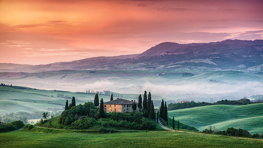 Sunrise in Tuscany #2 Photograph by Gehringj