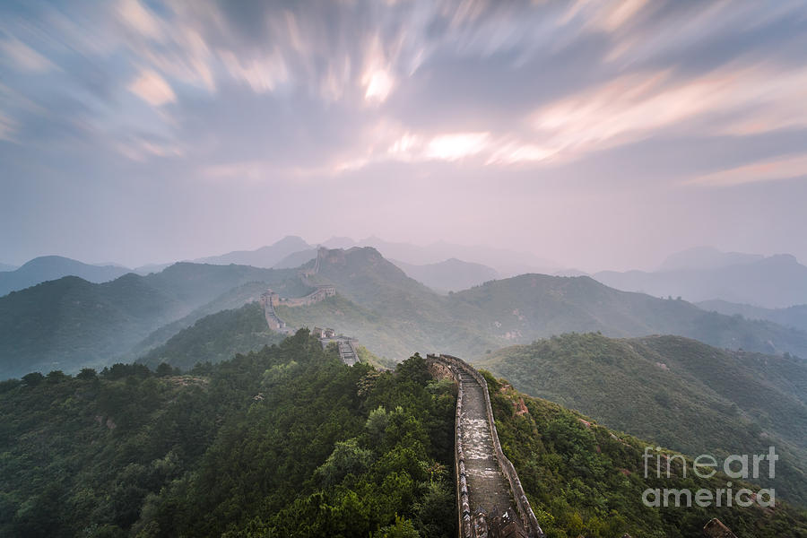 Sunrise over the Great Wall of China #2 Photograph by Matteo Colombo