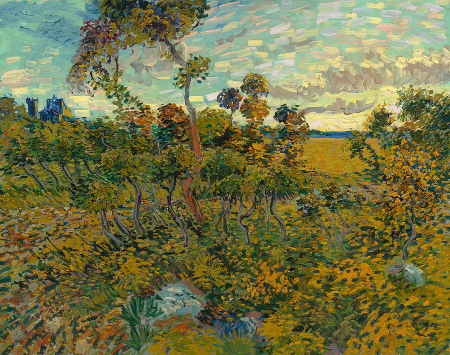 Vincent Van Gogh Painting - Sunset at Montmajour by Vincent van Gogh