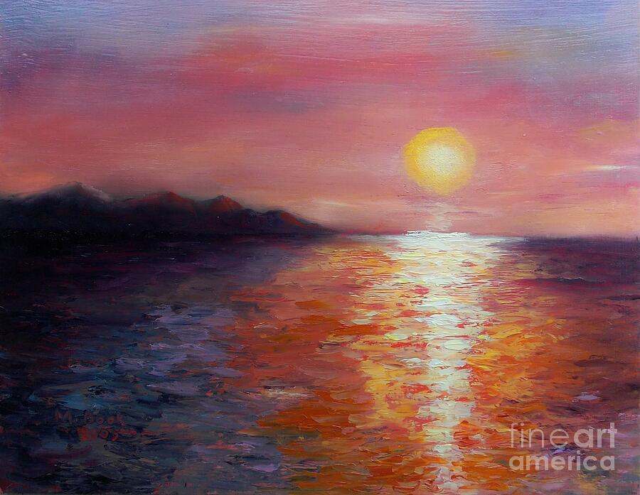 Sunset in Ixtapa Painting by Marlene Book