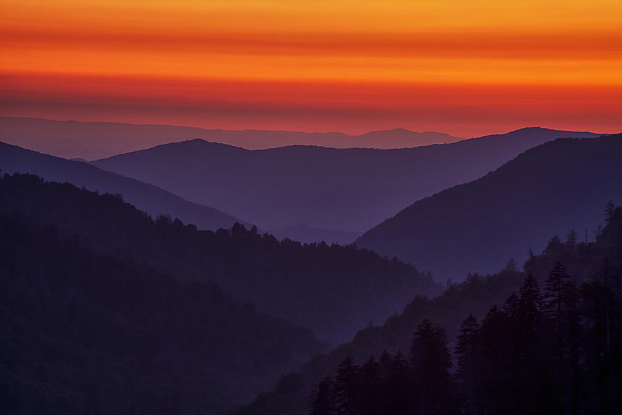 Sunset Photograph - Sunset in the Smokies #2 by Andrew Soundarajan