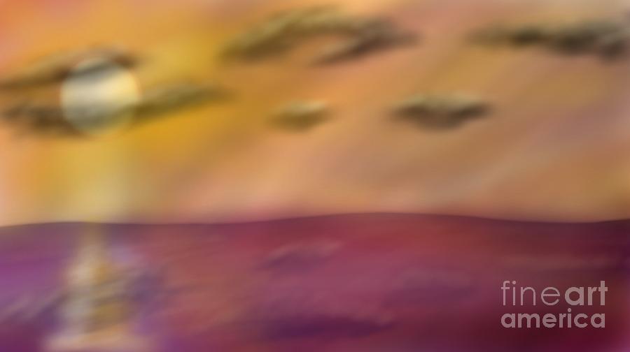 Sunset Painting - Sunset #3 by Mohammed Habash
