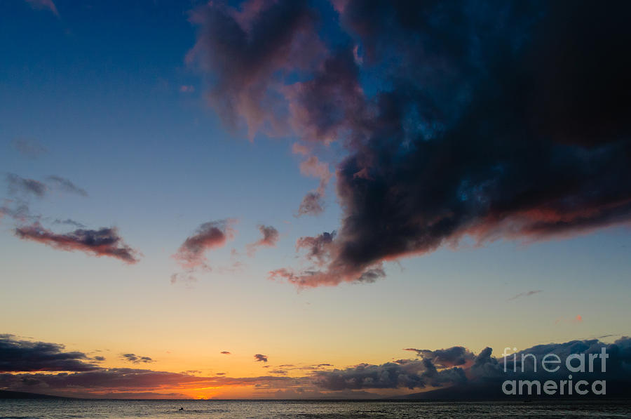 Sunset on Kaanapali Maui Hawaii USA #2 Photograph by Don Landwehrle