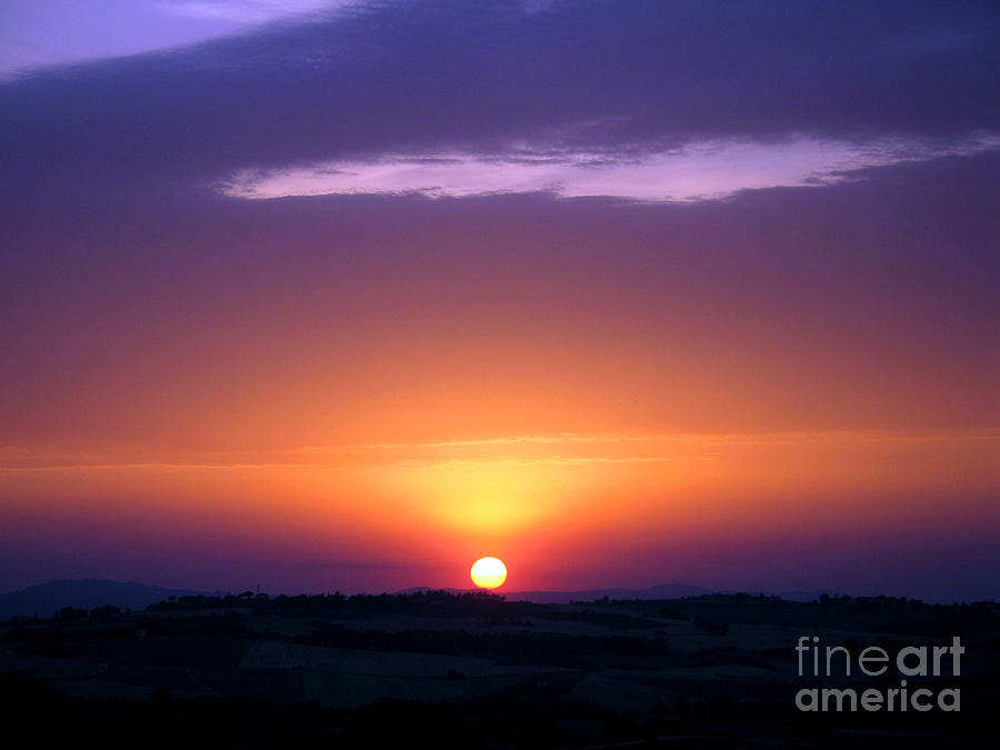 Sunset Over Montepulciano, Italy #2 Photograph by Tim Holt