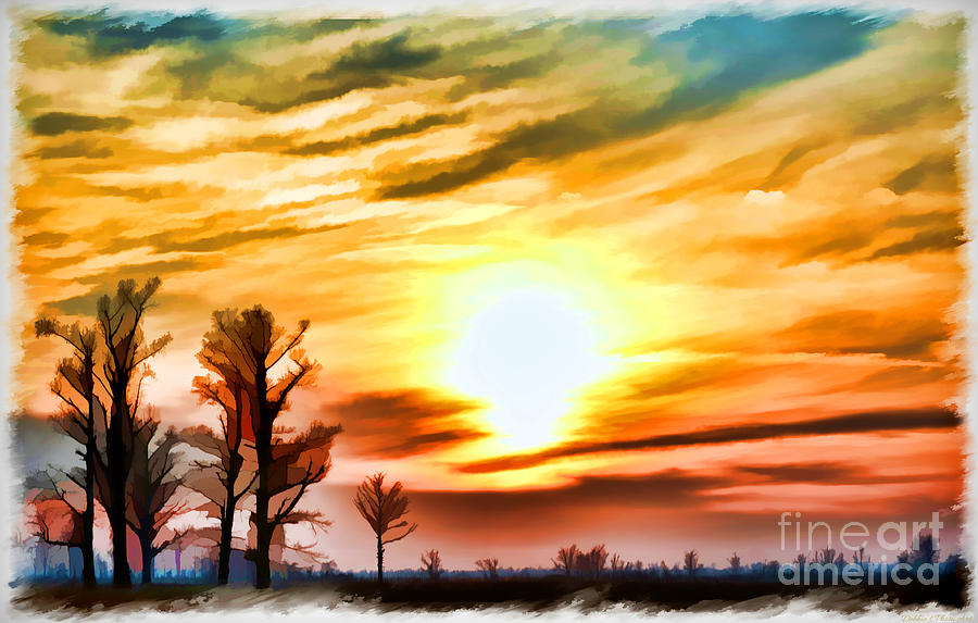 Sunset Sky So Mo  digital paint #1 Photograph by Debbie Portwood