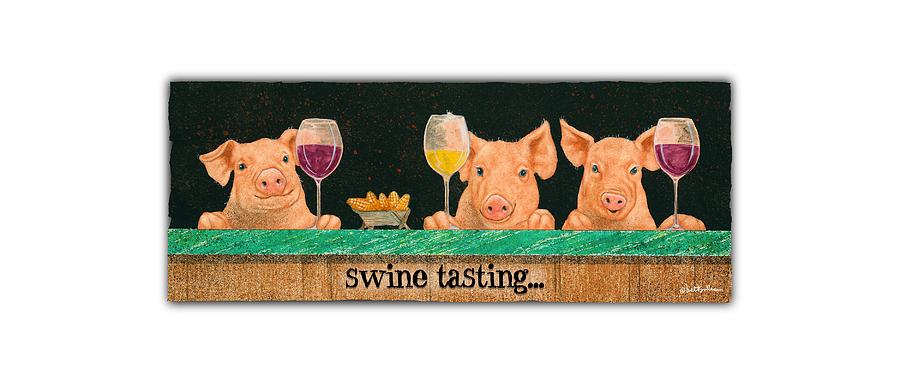 Swine Tasting... #2 Painting by Will Bullas
