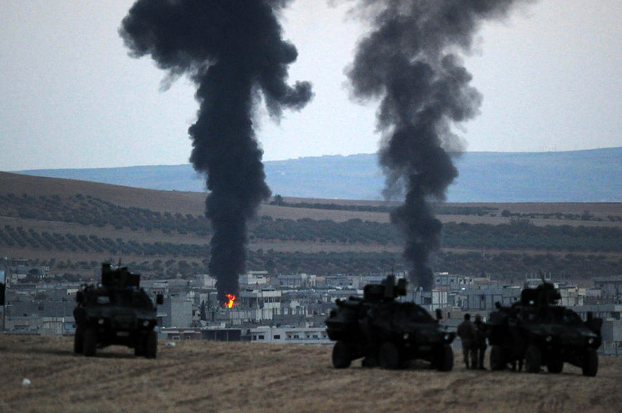 Syrian Kurds Battle IS To Retain Control Of Kobani Photograph by Kutluhan Cucel