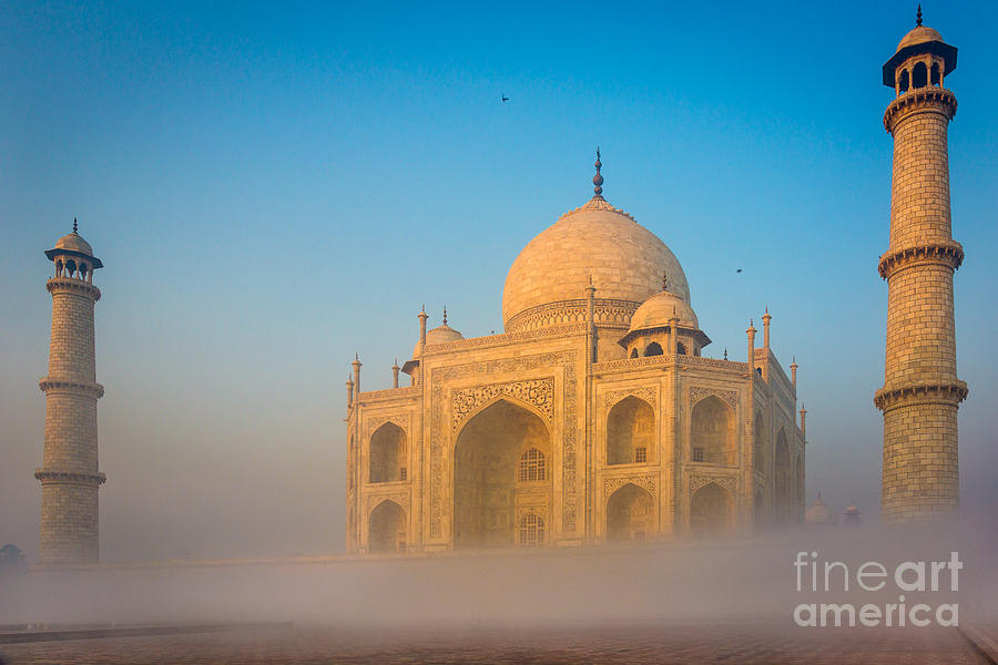 Taj Mahal In The Mist #1 Photograph by Inge Johnsson