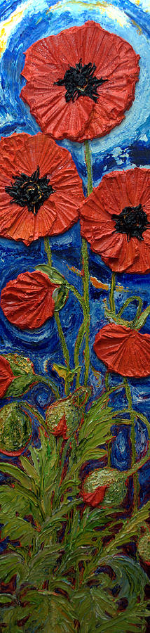 Tall Red Poppies II #1 Painting by Paris Wyatt Llanso