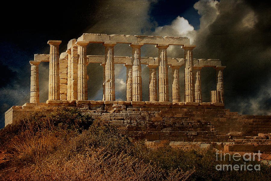Temple Of Poseidon Photograph - Temple of Poseidon by Lois Bryan