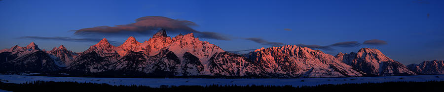 Teton Range with Alpenglow #2 Photograph by Raymond Salani III