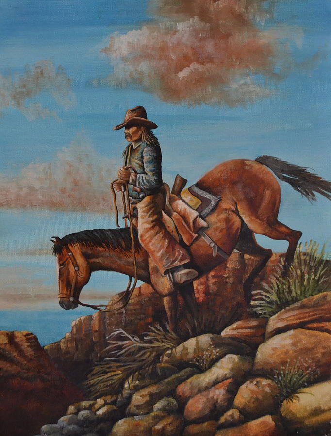 Texas Ranger Painting by Martin Schmidt