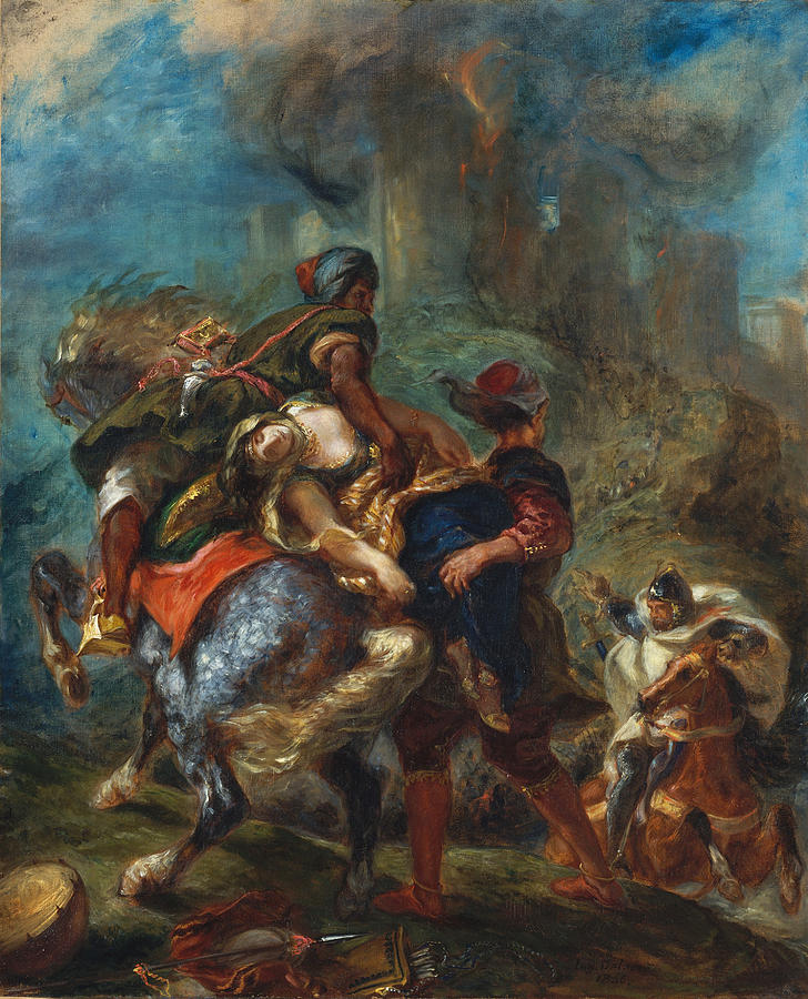 The Abduction of Rebecca #2 Painting by Eugene Delacroix