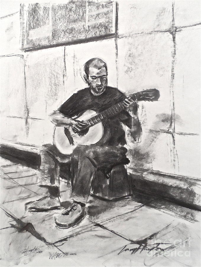 The Acoustic Man #2 Drawing by Wade Hampton