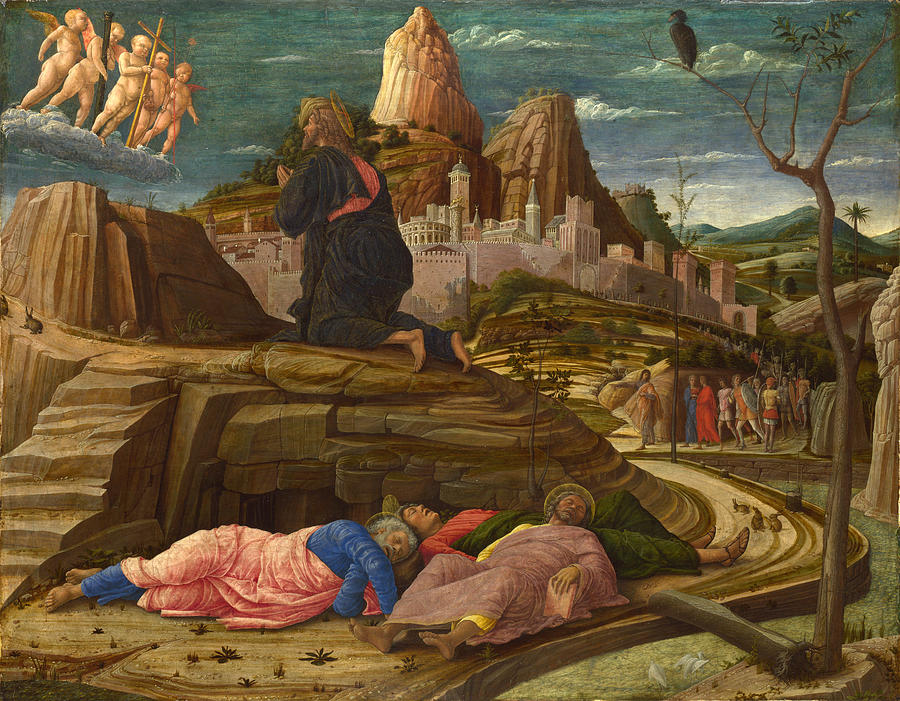 The Agony in the Garden #5 Painting by Andrea Mantegna