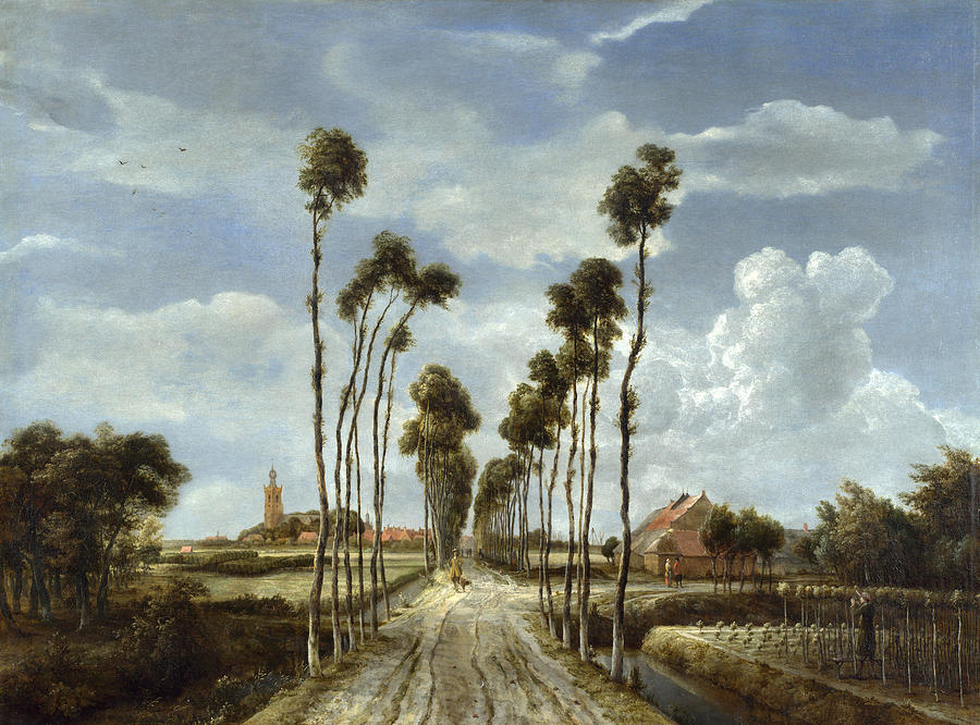 The Avenue at Middelharnis #2 Painting by Meindert Hobbema
