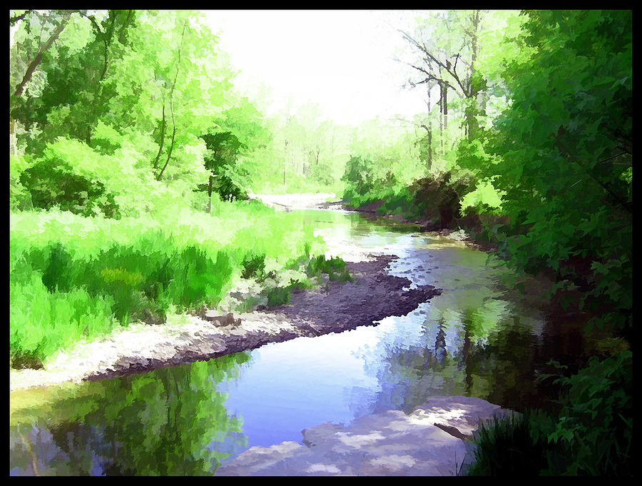 Nature Mixed Media - The Babbling Stream #1 by Shawn Dall