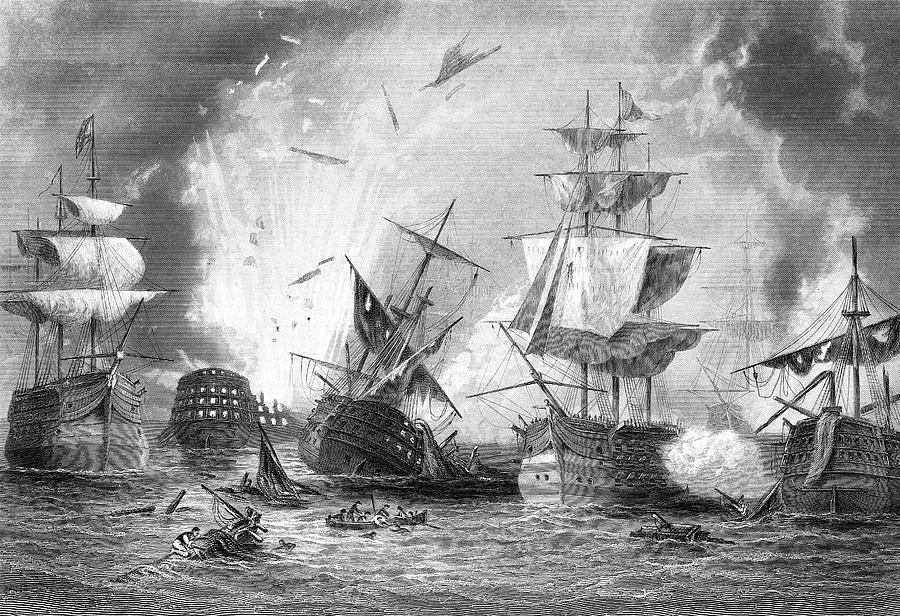 The Battle Of Navarino Drawing by Mary Evans Picture Library - Fine Art ...