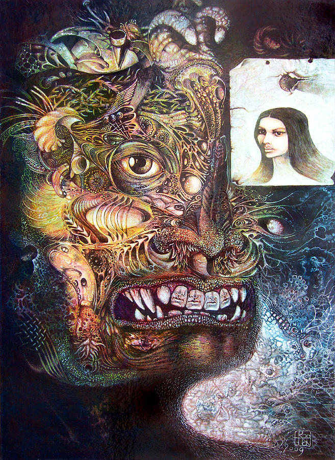 The Beast of Babylon #1 Painting by Otto Rapp