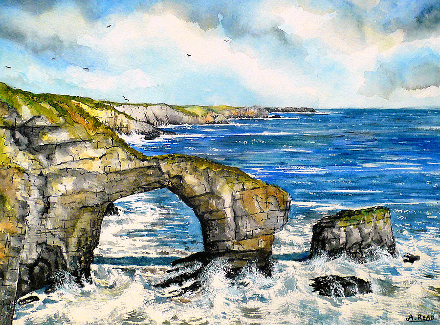 Nature Painting - The Green Bridge of Wales #2 by Andrew Read