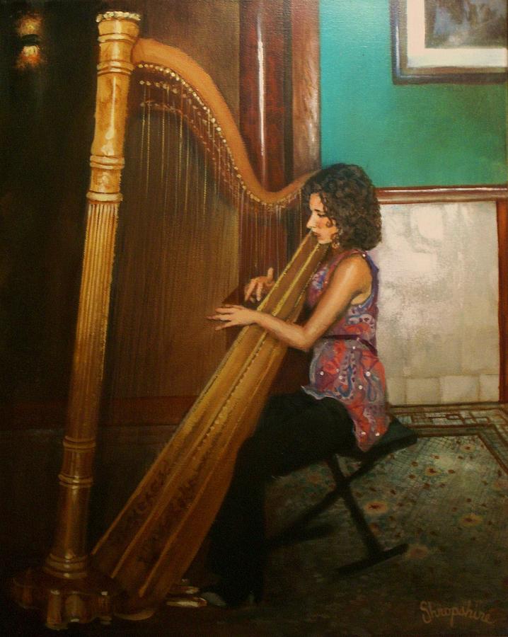 The Harpist #2 Painting by Tom Shropshire