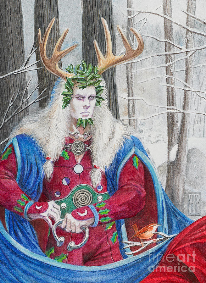 The Holly King #2 Painting by Melissa A Benson