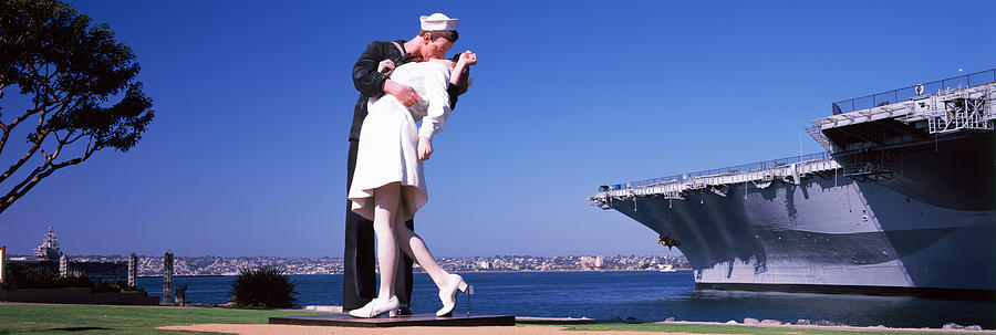 San Diego Photograph - The Kiss Between A Sailor And A Nurse #2 by Panoramic Images