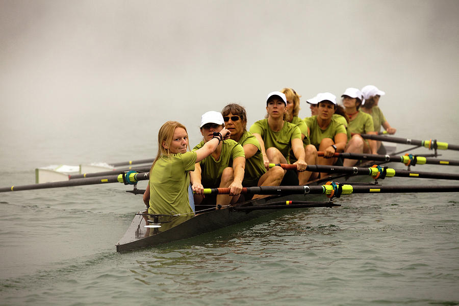 The Lake Casitas Rowing Team Works Some Photograph by Kyle Sparks