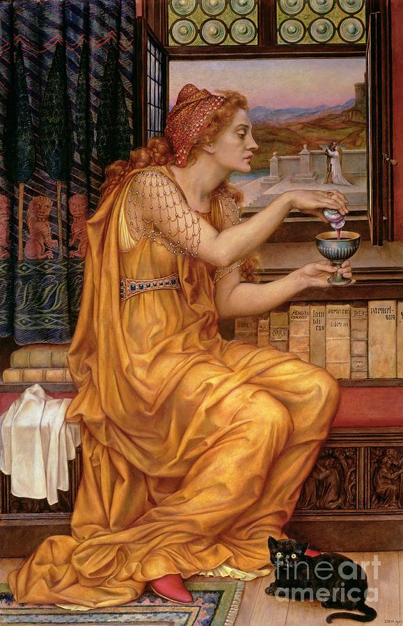 The Love Potion Painting by Evelyn De Morgan