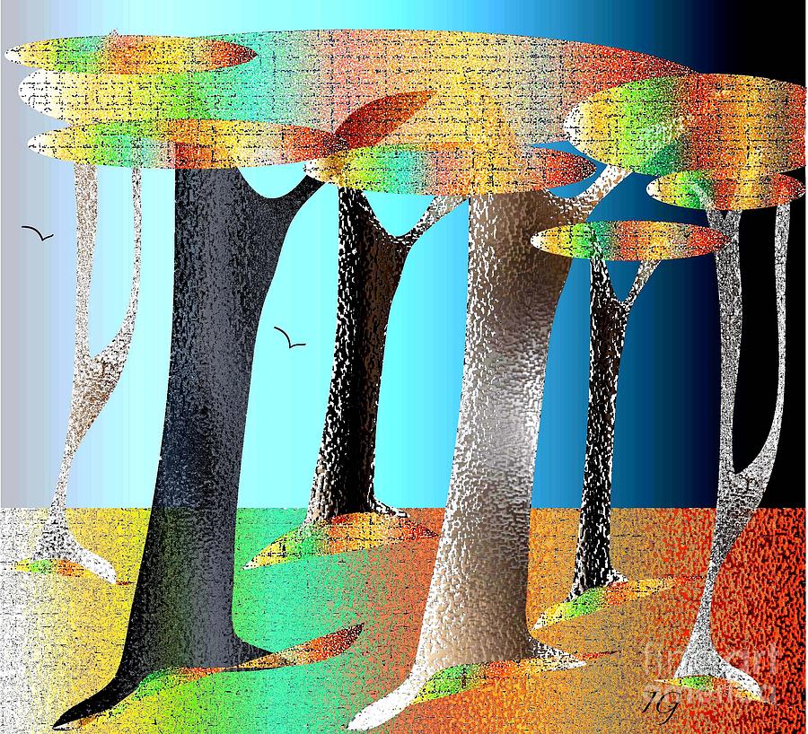 Tree Digital Art - The Magic Forest by Iris Gelbart