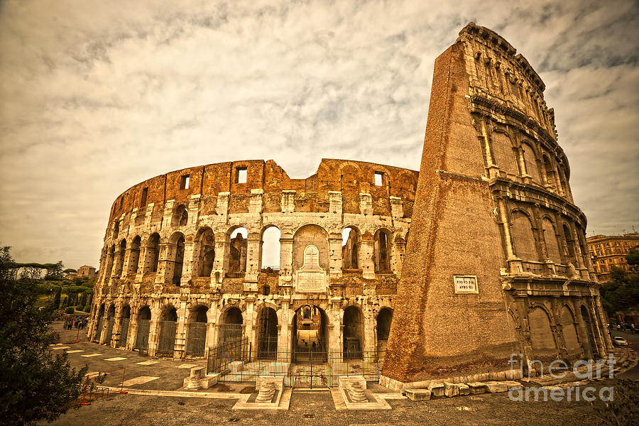Julius Caesar Photograph - The Majestic Coliseum - Rome #2 by Luciano Mortula