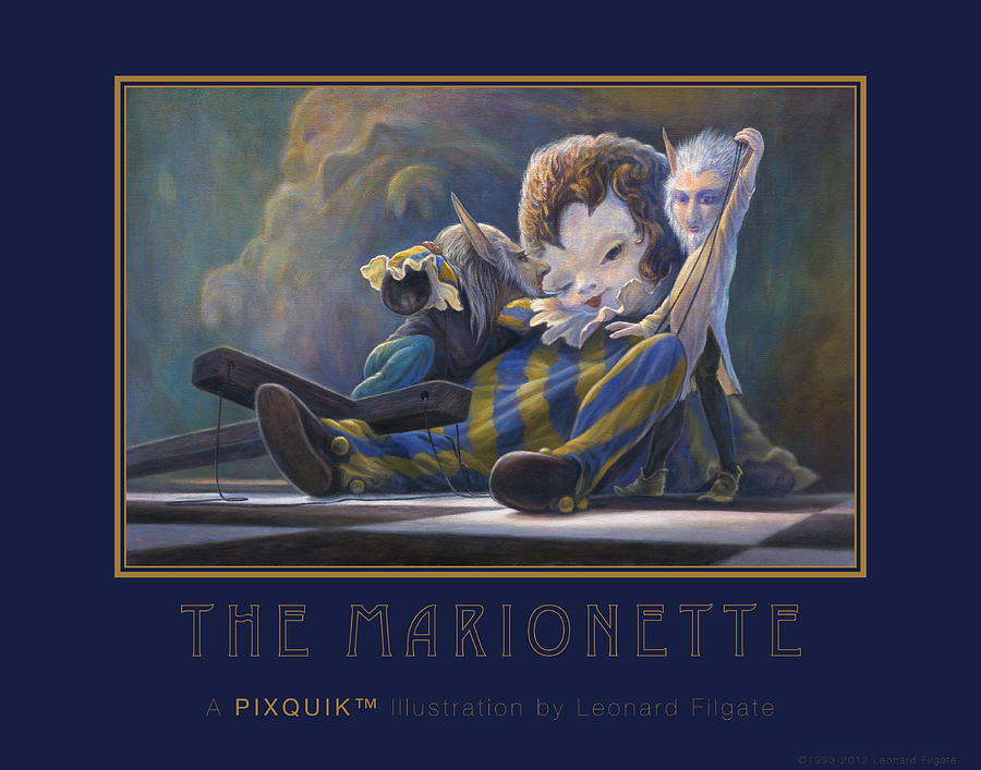 Toy Painting - The Marionette #2 by Leonard Filgate