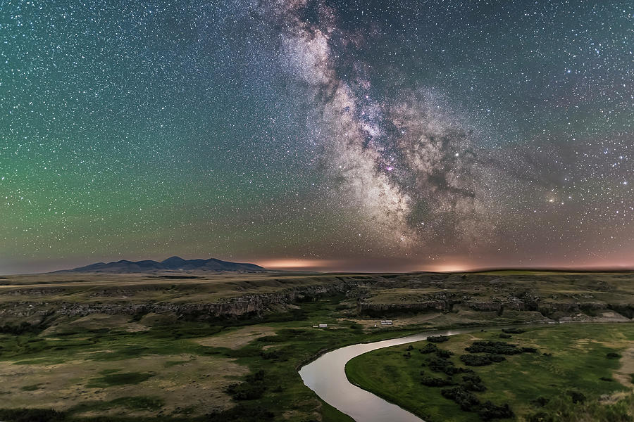 Summer Photograph - The Milky Way Over The Milk River #2 by Alan Dyer