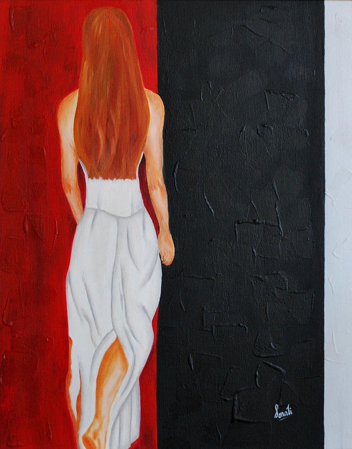 Oil Painting - The mystery woman by Sonali Kukreja